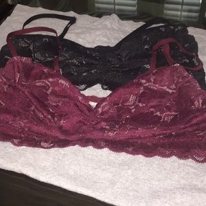 Two Gillian lace bra letters